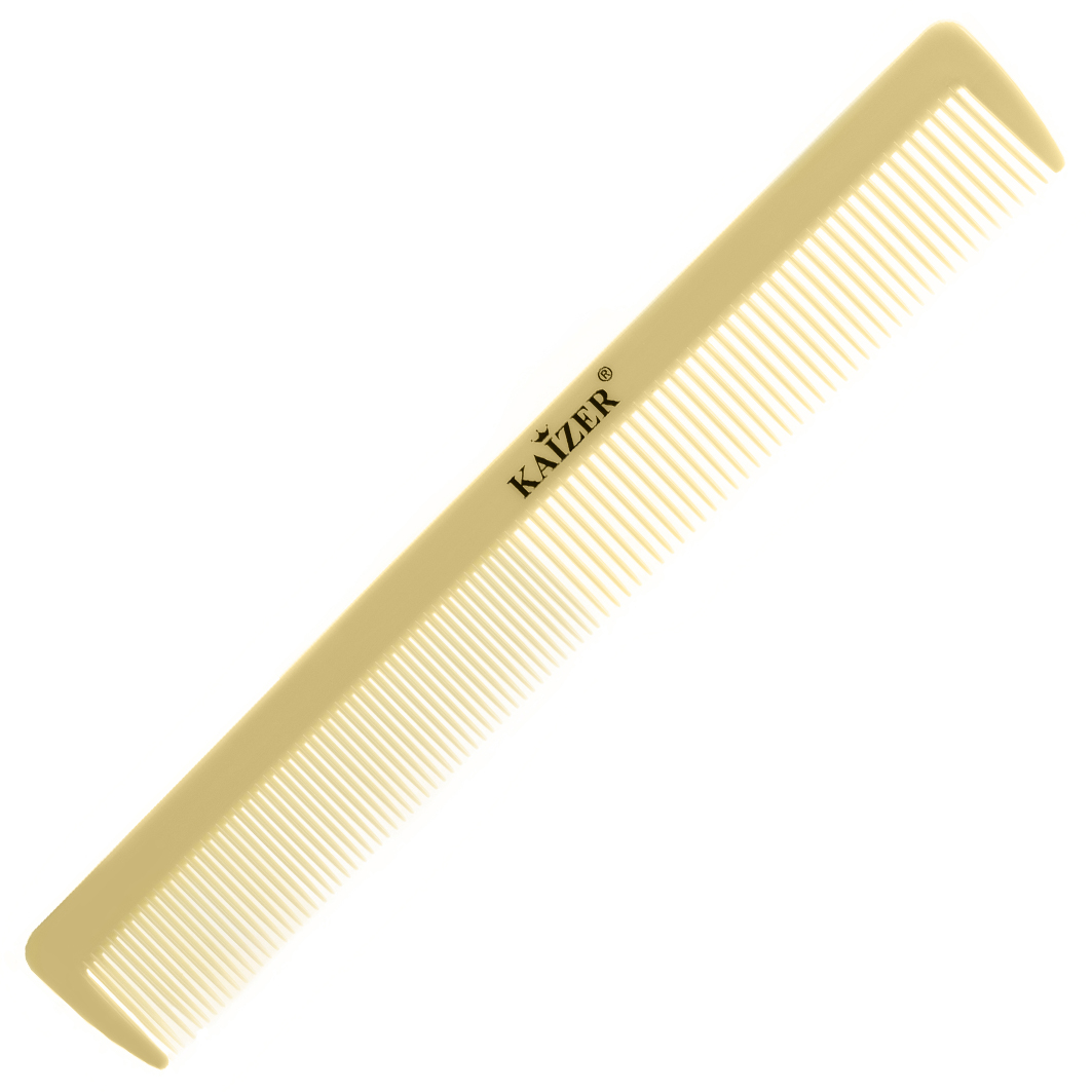 Гребень Kaizer пластиковый без ручки комбинированный цвет слоновой кости гребень kaizer пластиковый без ручки двойной 130 мм