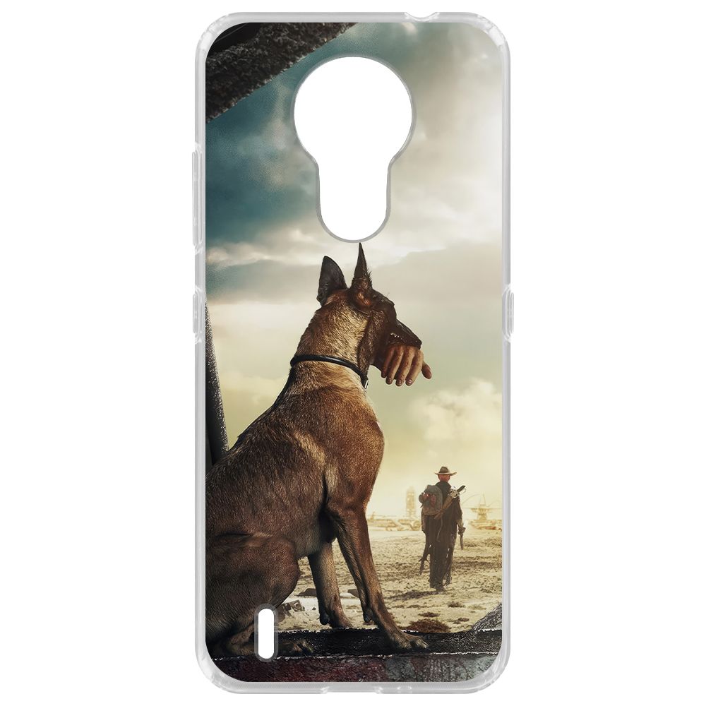 

Чехол-накладка Krutoff Clear Case Фоллаут (Fallout) - Псина для Nokia 1.4, Прозрачный