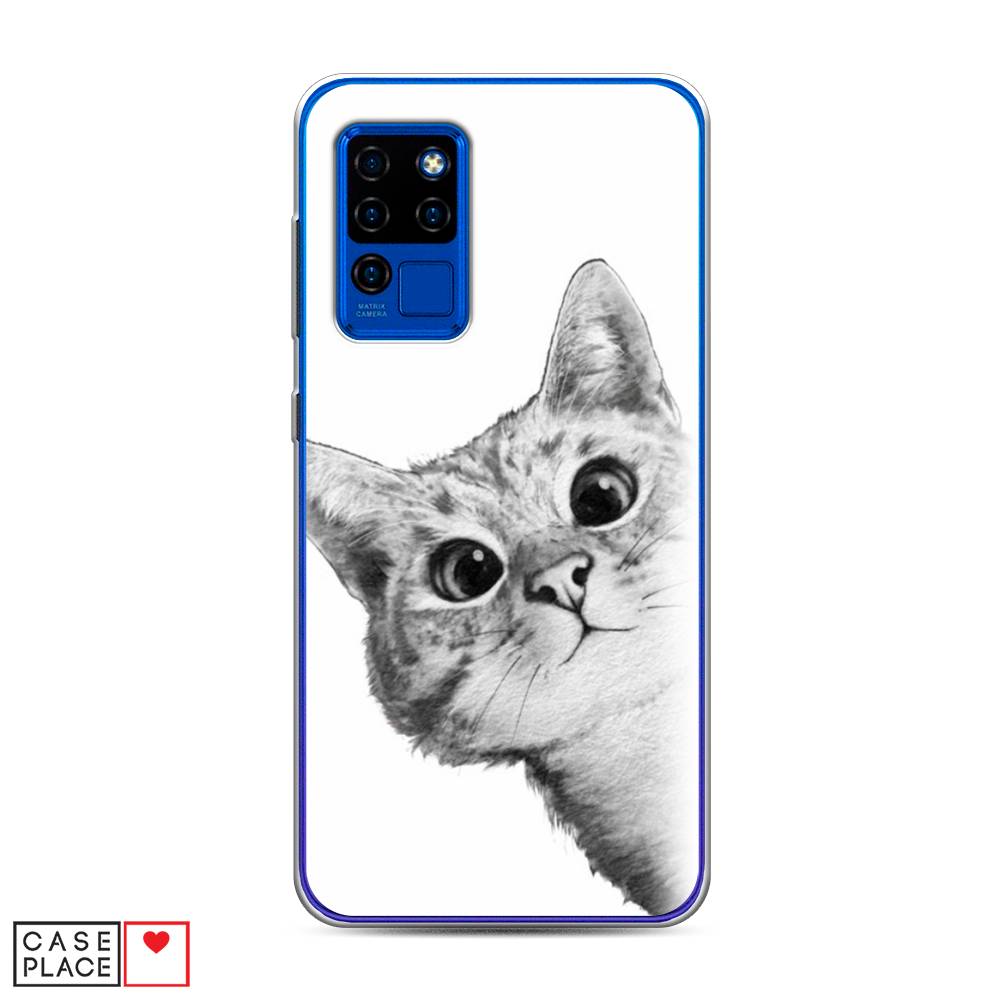 

Чехол Awog на Oukitel C21 / Оукитель C21 "Кот рисунок черно-белый", Черный, 230350-1