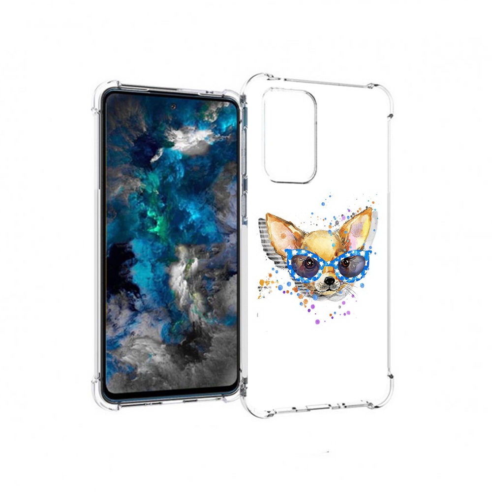 

Чехол MyPads Tocco для Samsung Galaxy A33 5G чихуа-хуа в очках, Прозрачный, Tocco