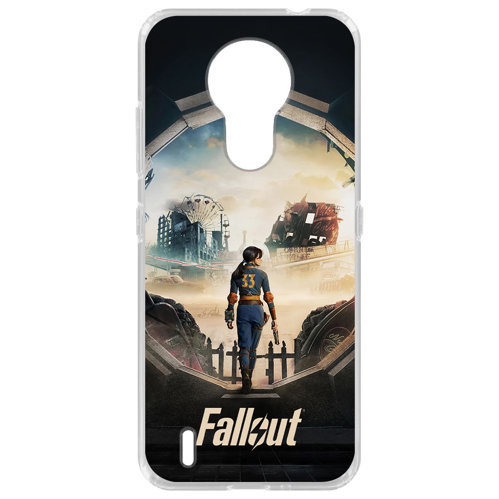 

Чехол-накладка Krutoff Clear Case Фоллаут (Fallout) - Убежище 33 для Nokia 1.4, Прозрачный