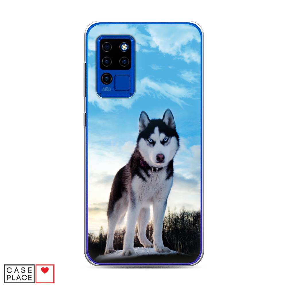 

Чехол Awog на Oukitel C21 / Оукитель C21 "Хаски 3", Белый;черный;голубой, 230350-2