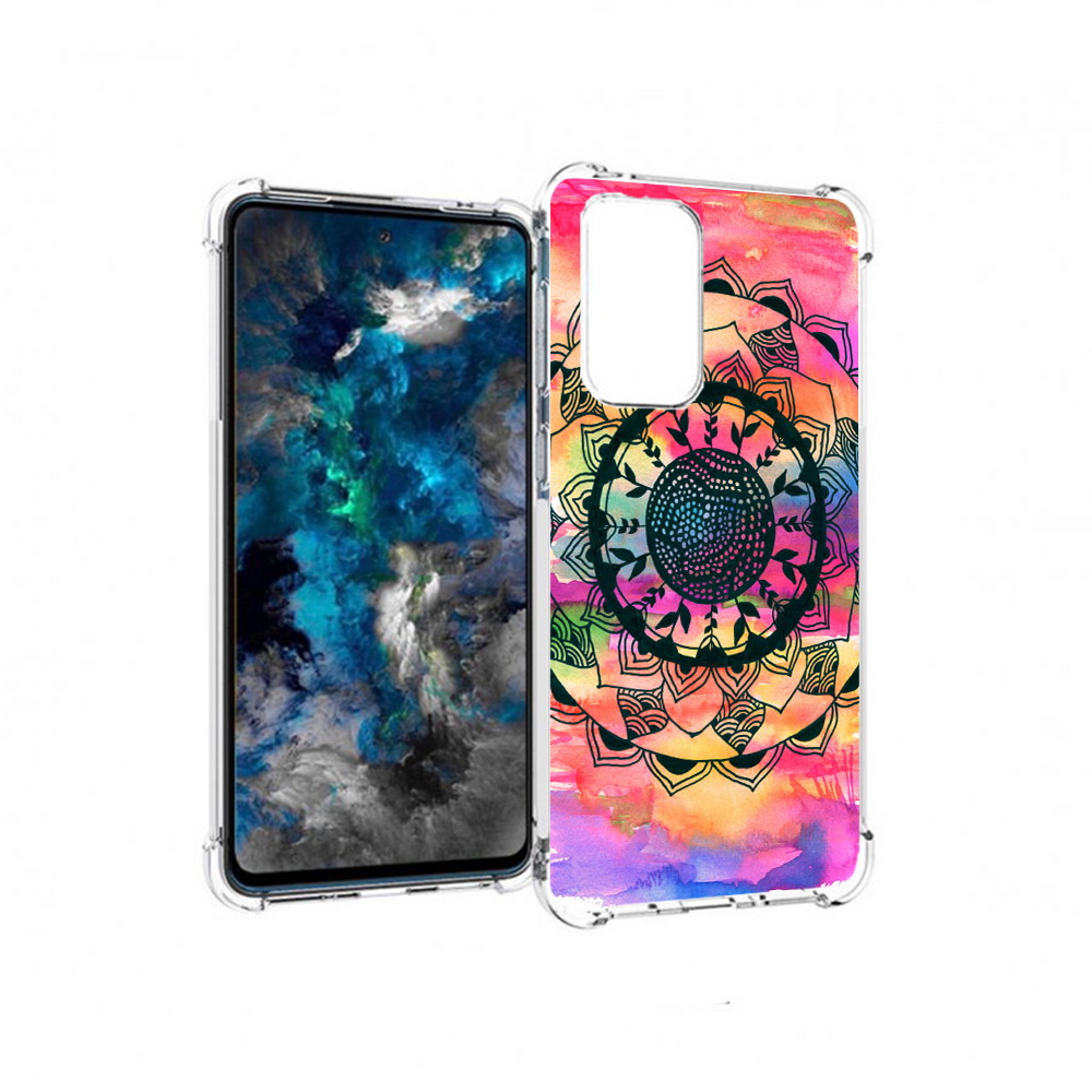 

Чехол MyPads Tocco для Samsung Galaxy A33 5G яркая абстракция круглый цветок, Прозрачный, Tocco