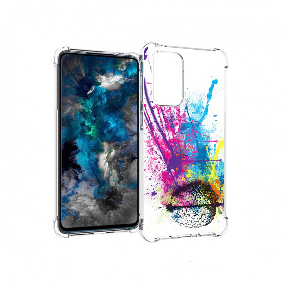 

Чехол MyPads Tocco для Samsung Galaxy A33 5G яркий красочный мозг, Прозрачный, Tocco