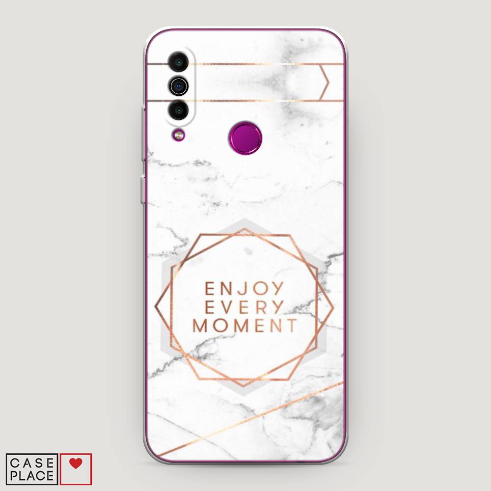 

Чехол Awog на Meizu M10 "Enjoy every moment мрамор", Белый;розовый;серый, 73850-7