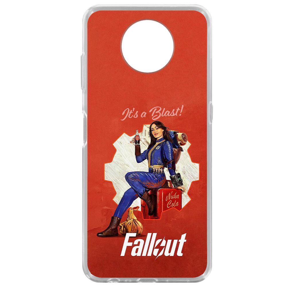 

Чехол-накладка Krutoff Clear Case Фоллаут (Fallout) - Это взрыв! для Nokia G10, Прозрачный