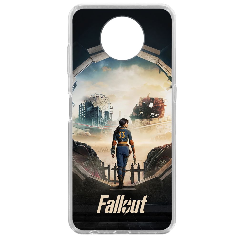 

Чехол-накладка Krutoff Clear Case Фоллаут (Fallout) - Убежище 33 для Nokia G10, Прозрачный