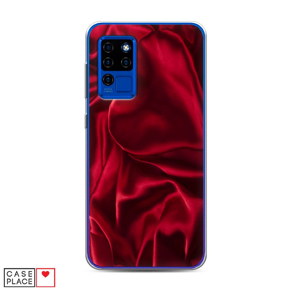 фото Чехол awog "текстура красный шелк" для oukitel c21