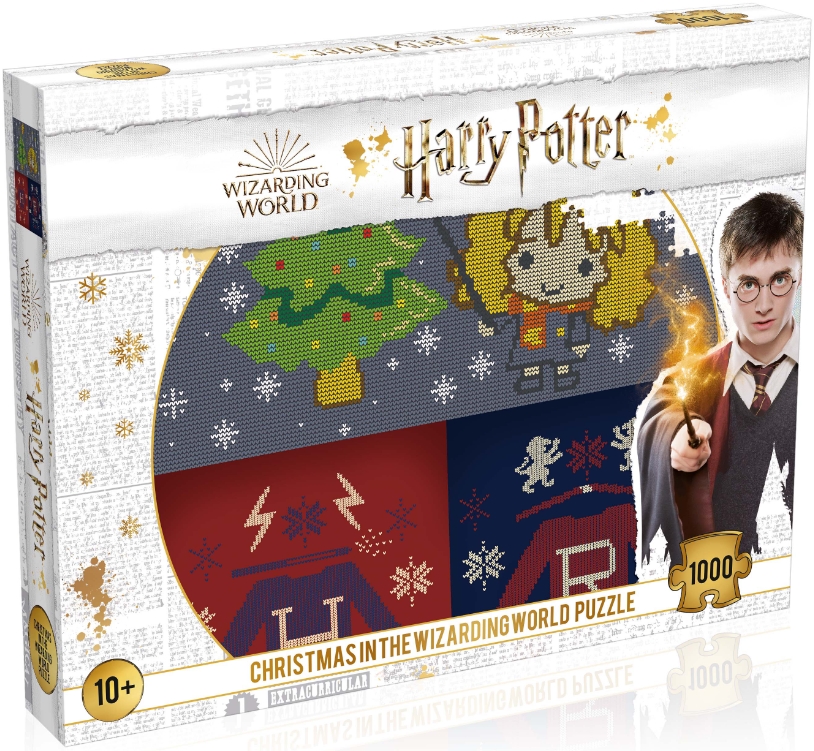 фото Puzzle harry potter / гарри поттер: рождество в волшебном мире (1000 деталей) winning moves