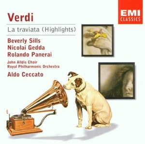 

Verdi, 'La Traviata' Excpts. (Sills, Wallis, Sharpe, Lloyd, Gedda, Panerai et al. John All, 1 CD