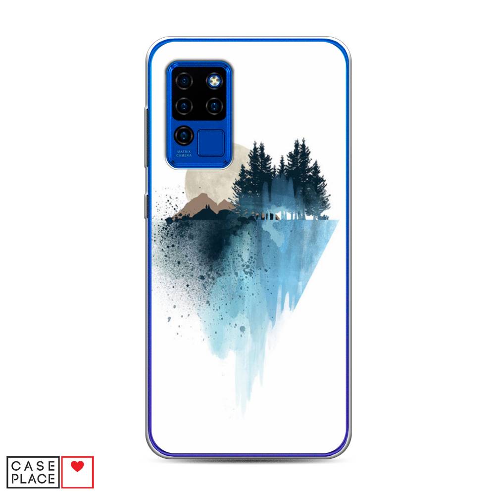 

Чехол Awog на Oukitel C21 / Оукитель C21 "Горы 5", Голубой, 230350-4