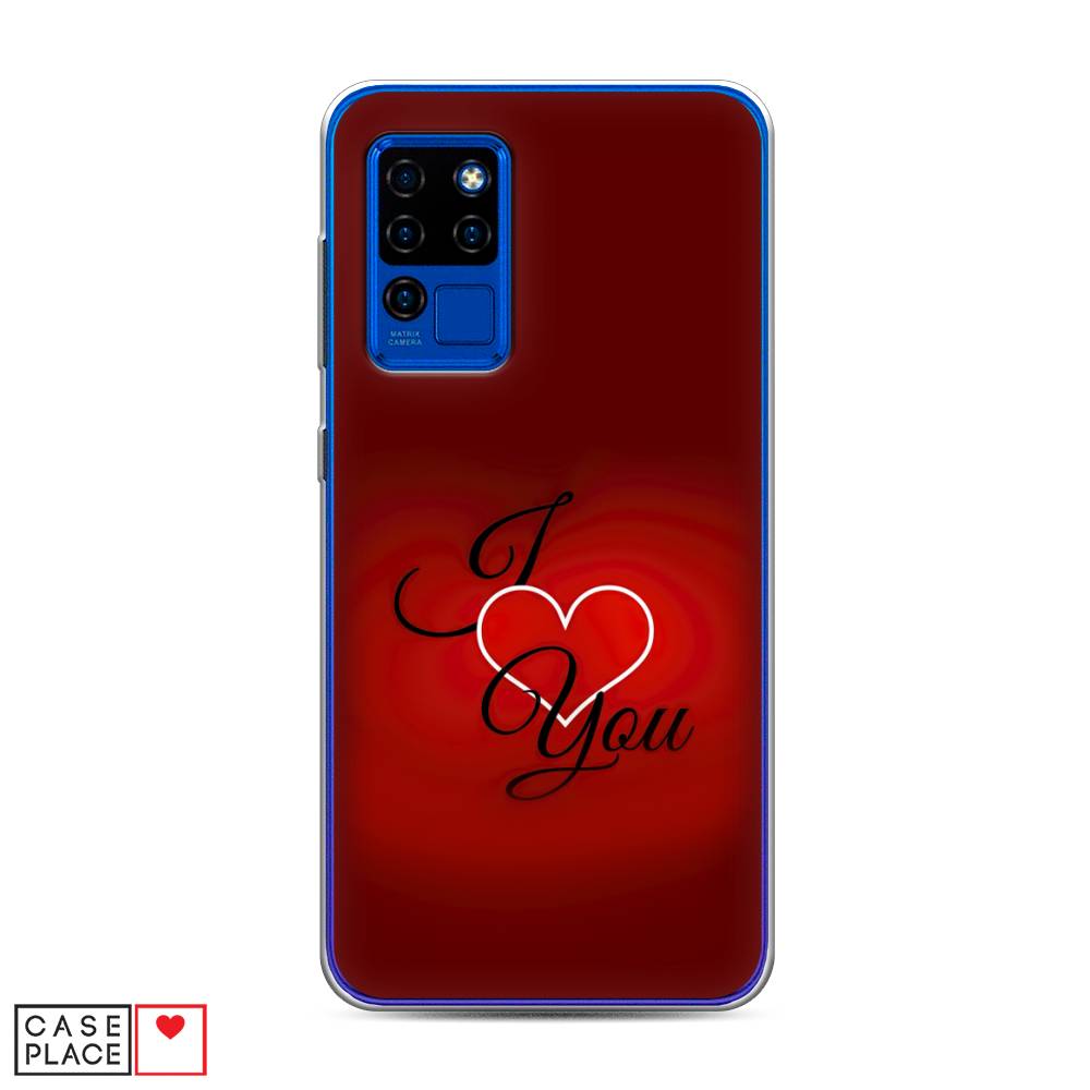 

Чехол Awog на Oukitel C21 / Оукитель C21 "I love you 3", Красный;черный, 230350-6