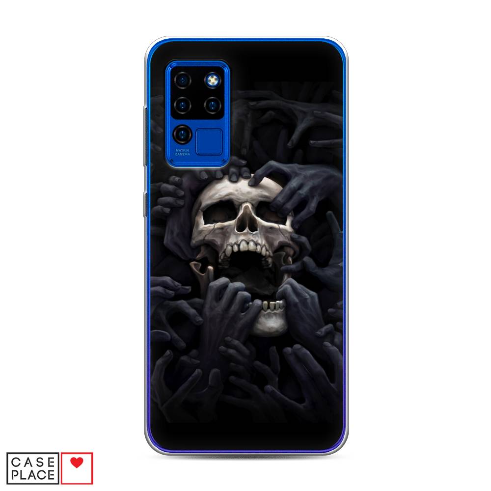 

Чехол Awog на Oukitel C21 / Оукитель C21 "Череп 29", Черный;серый, 230350-9