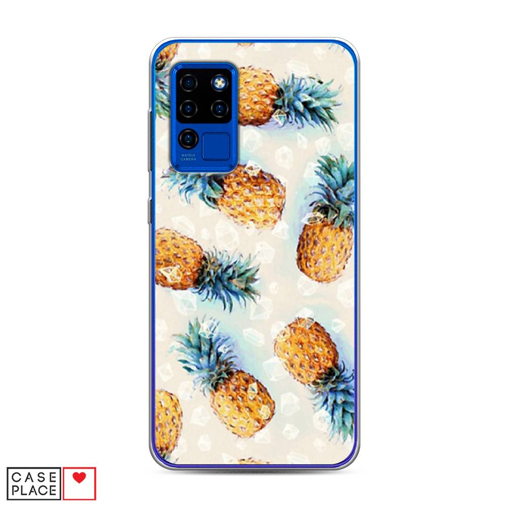 

Чехол Awog на Oukitel C21 / Оукитель C21 "Ананасы", Бежевый, 230350-3