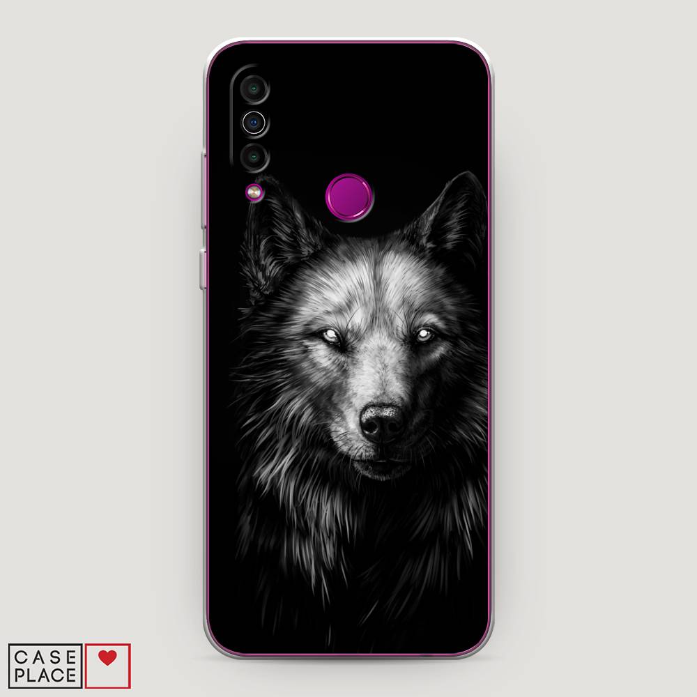 фото Чехол awog "волк черно белый" для meizu m10