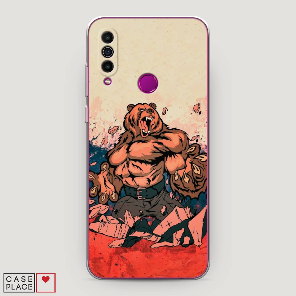 

Чехол Awog на Meizu M10 "Медведь с флагом РФ", Коричневый;синий;красный, 73850-2