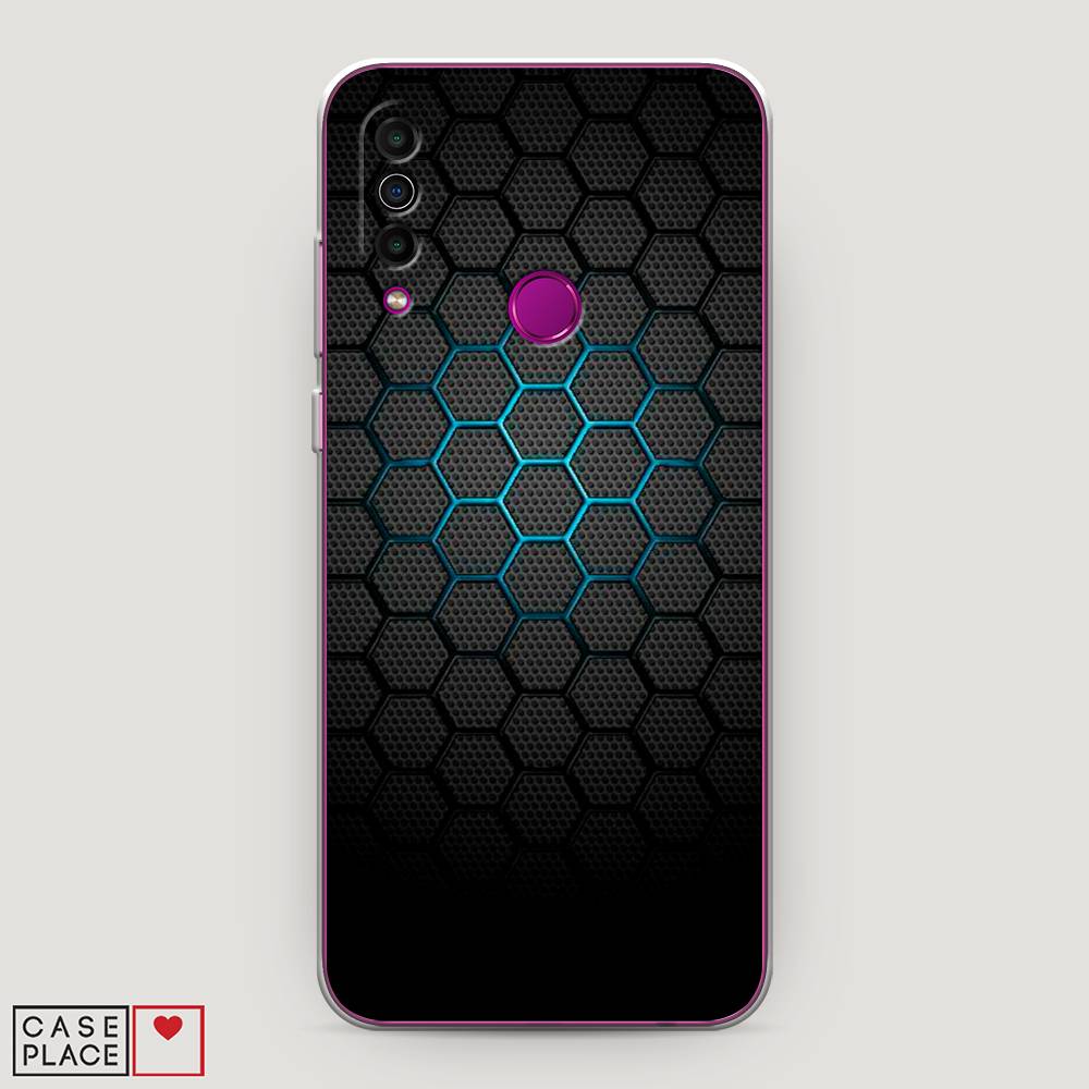 фото Чехол awog "бирюзовые соты" для meizu m10