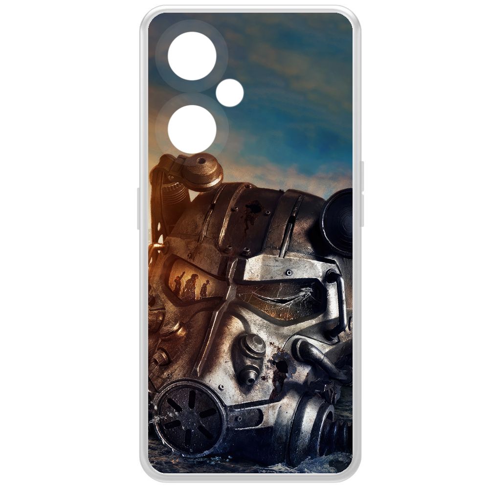 

Чехол-накладка Krutoff Clear Case Фоллаут (Fallout) - Шлем Т-60 для OnePlus Nord CE 3 Lite, Прозрачный