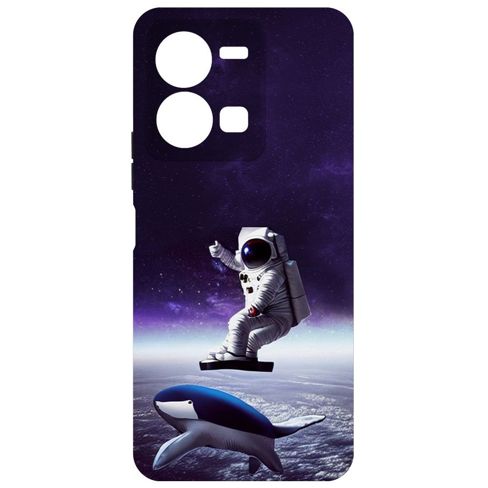 

Чехол-накладка Софт Спейсбордер для Vivo Y35, Черный