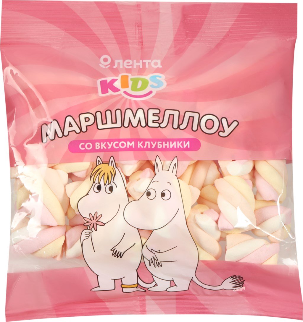 

Маршмеллоу Лента Kids Муми Тролли со вкусом клубники 90 г