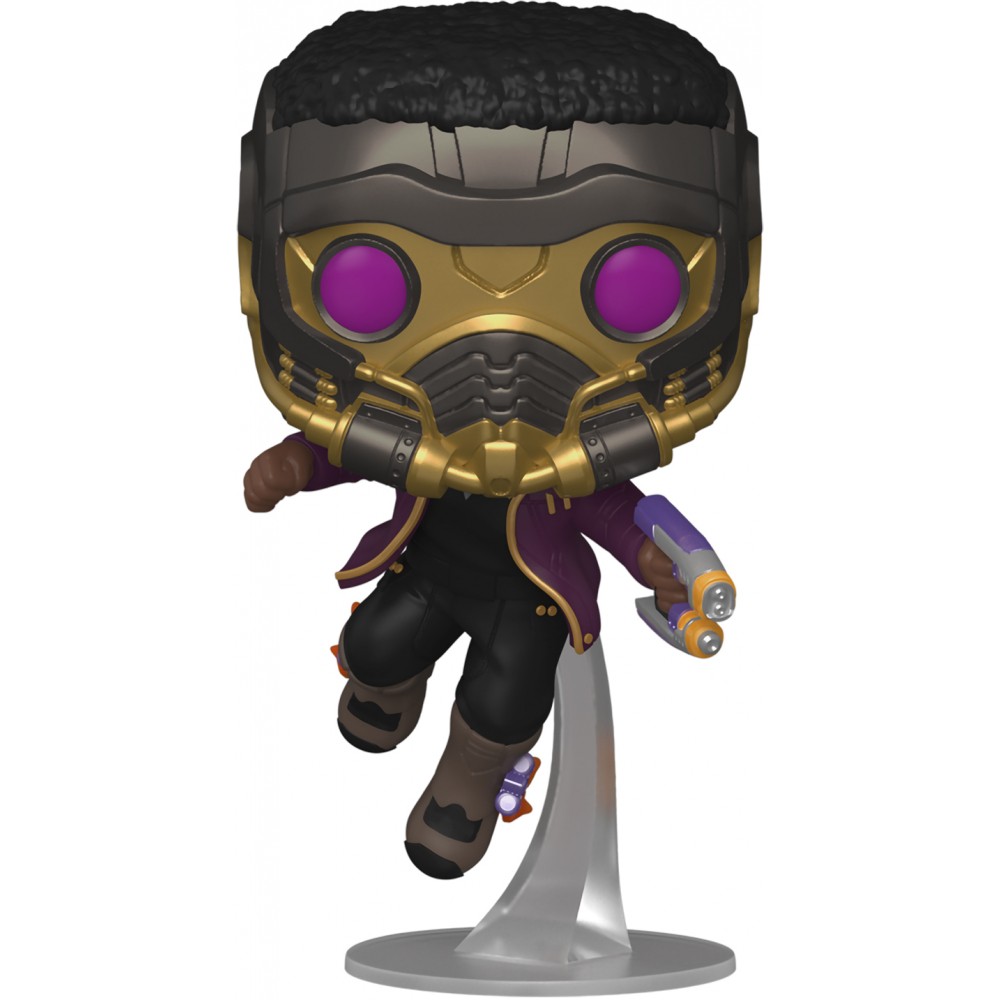 фото Фигурка funko pop! bobble marvel what if t'challa star-lord unmasked (exc) 56118