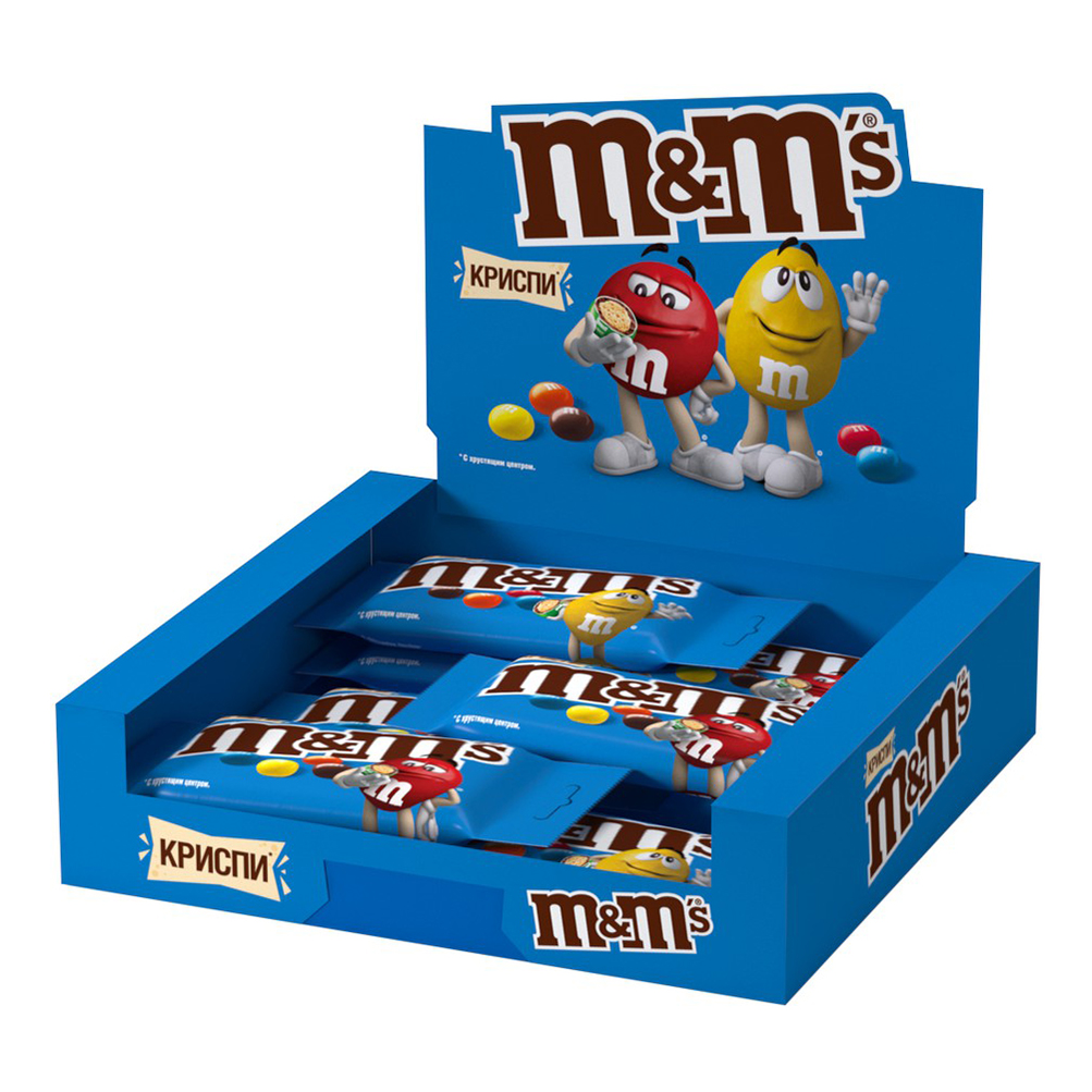 фото M&m`s криспи шоколад 6*32*36г football m&m's