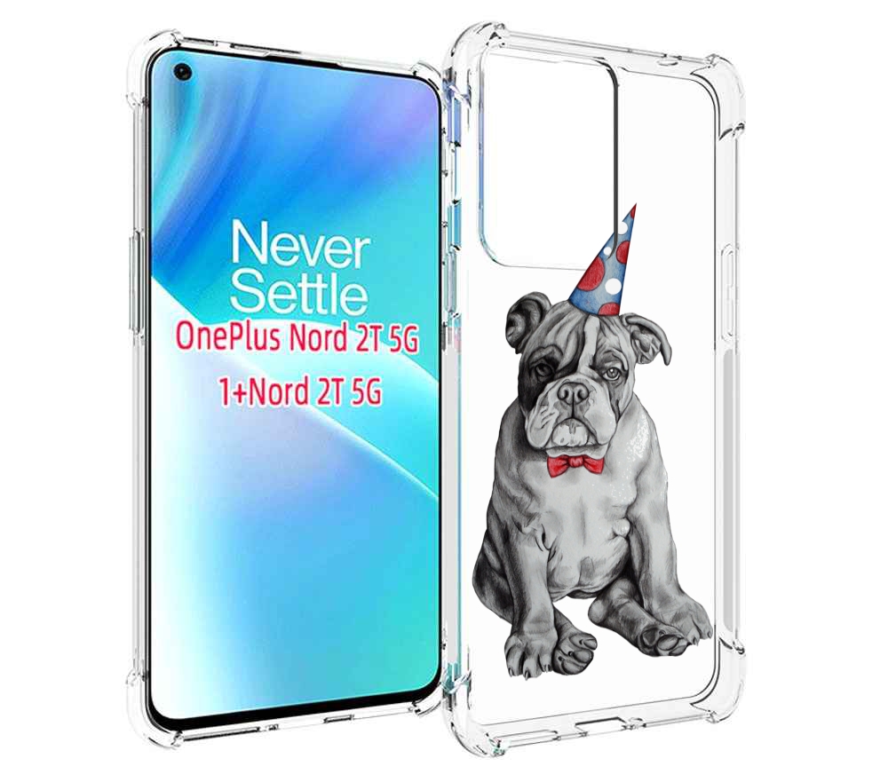 

Чехол MyPads праздничный щенок для OnePlus Nord 2T, Прозрачный, Tocco