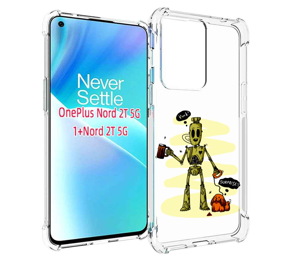 

Чехол MyPads прикольный робот для OnePlus Nord 2T, Прозрачный, Tocco