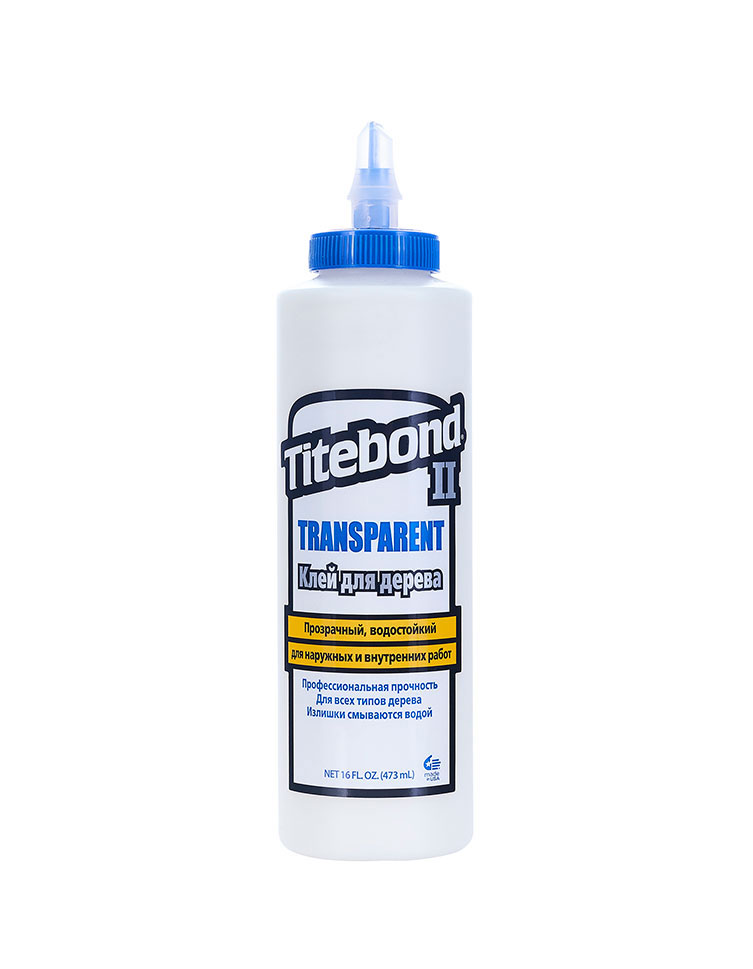 Клей TITEBOND Titebond II Transparent Premium Wood Glue 1124-12, 473 мл, 12 шт. клей irfix секундный super glue 502 20 гр