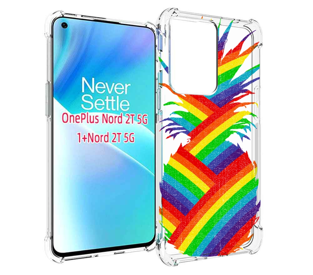 

Чехол MyPads радужный ананас для OnePlus Nord 2T, Прозрачный, Tocco