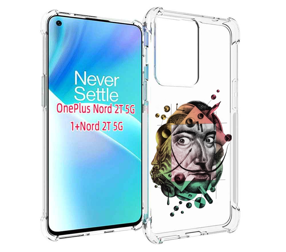 

Чехол MyPads разноцветное лицо абстракция для OnePlus Nord 2T, Прозрачный, Tocco