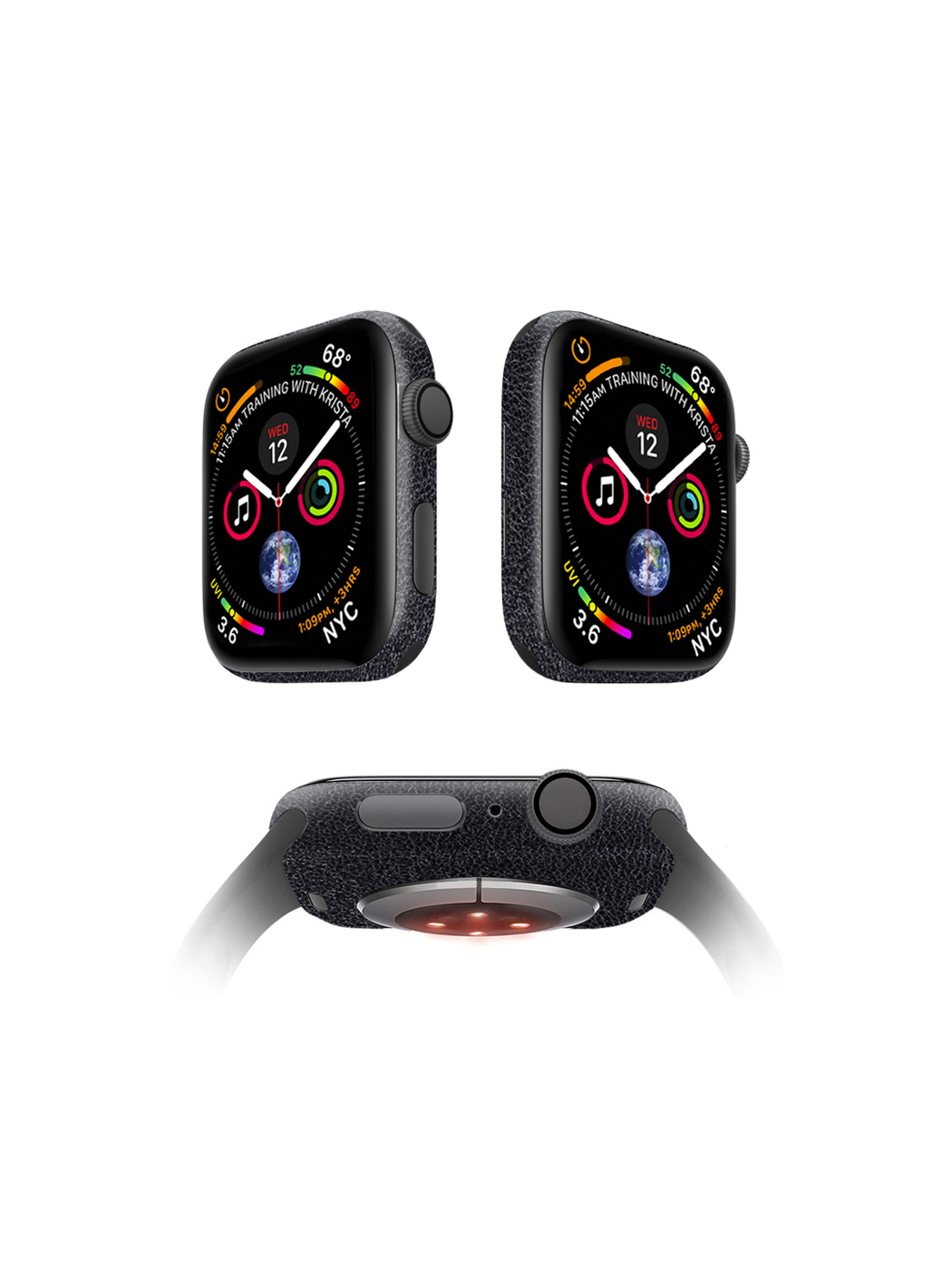 

Защитная пленка MOCOLL для корпуса Apple Watch 44mm (2шт) Кожа Черная