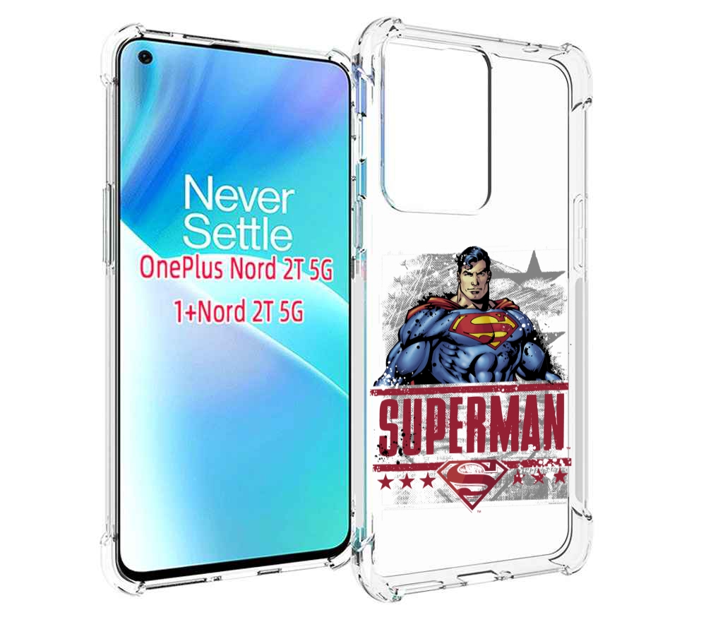 

Чехол MyPads рисунок супермен для OnePlus Nord 2T, Прозрачный, Tocco