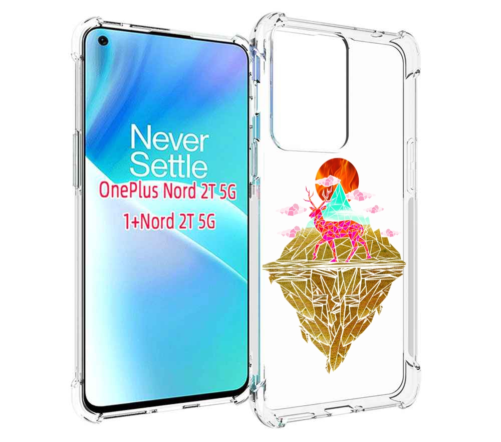 

Чехол MyPads розовый олень абстракция для OnePlus Nord 2T, Прозрачный, Tocco