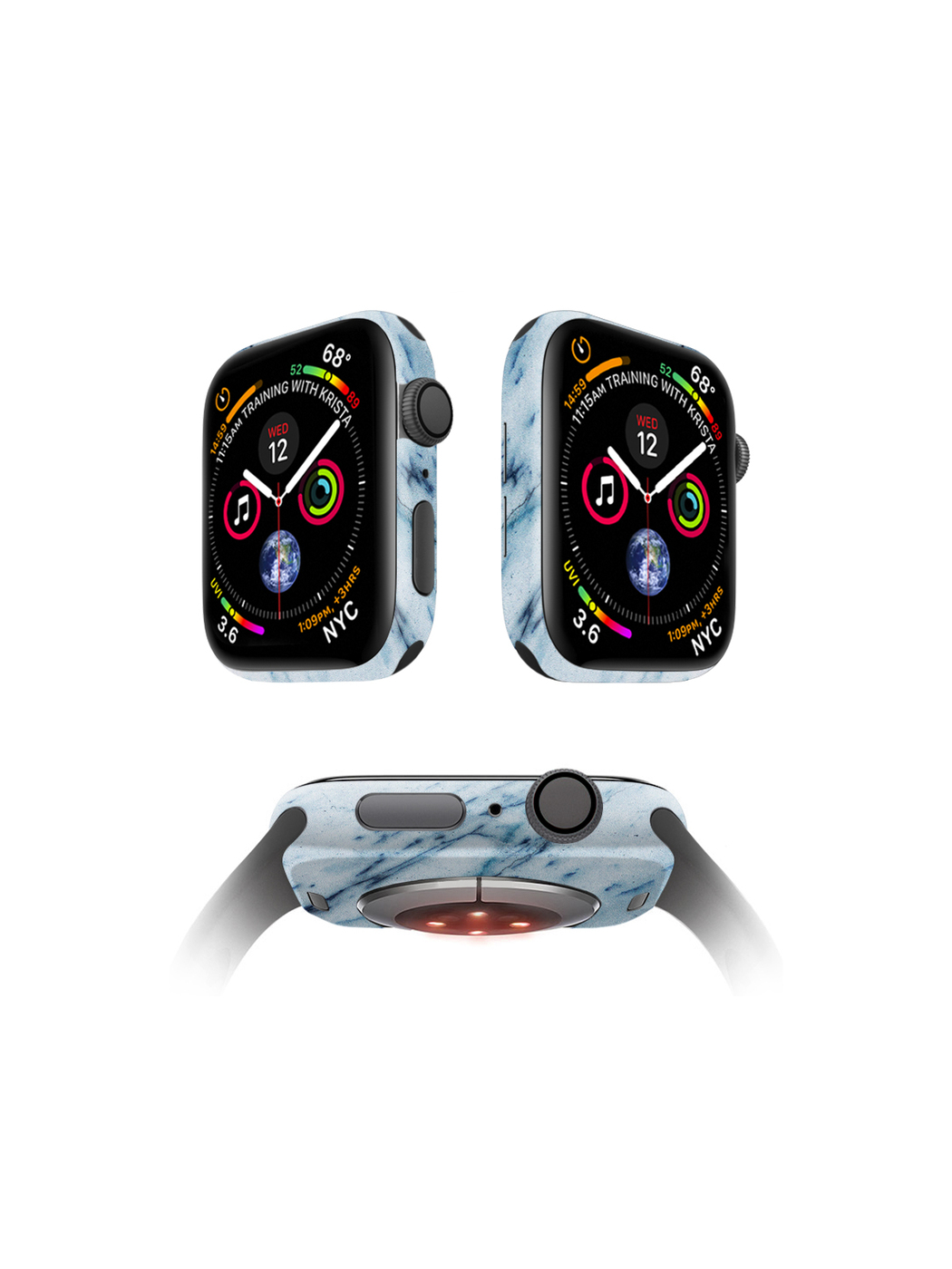 

Защитная пленка MOCOLL для корпуса Apple Watch 44mm (2шт) Камень белый Мрамор