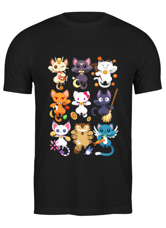 

Футболка женская Printio Коты и кошки (cats) черная 3XL, Коты и кошки (cats)