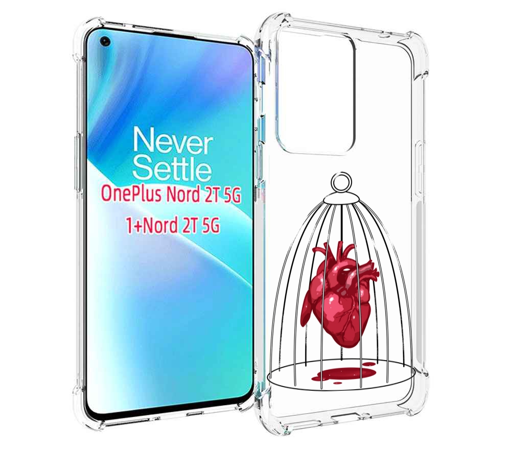 

Чехол MyPads сердце в клетке для OnePlus Nord 2T, Прозрачный, Tocco