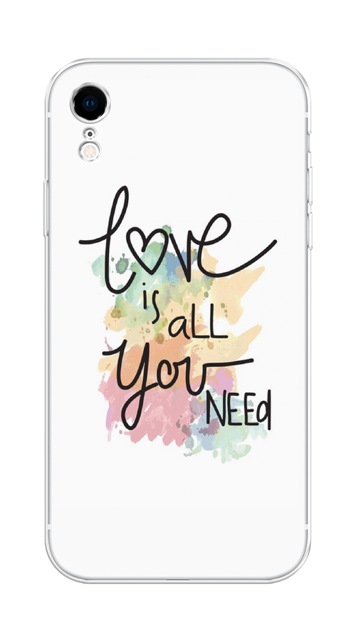 

Чехол Homey на Apple iPhone XR "Love is all you need", Белый;черный;зеленый, 12050-1