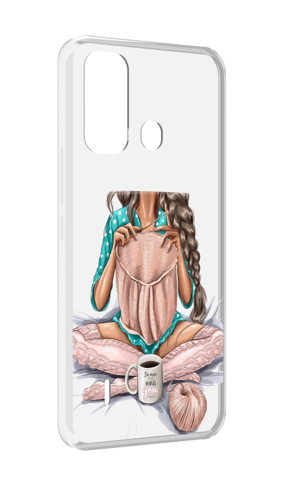 

Чехол MyPads Девушка-вяжет женский для ITEL A49 / A58 / A58 Pro, Прозрачный, Tocco