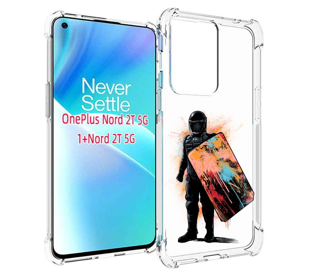 

Чехол MyPads солдат с красочным щитом для OnePlus Nord 2T, Прозрачный, Tocco