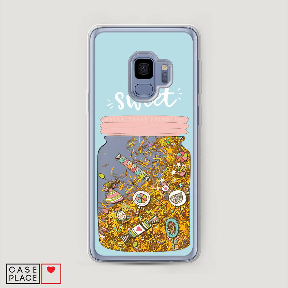 

Чехол Awog на Samsung Galaxy S9 "Конфетки в банке", Голубой, 25790-1