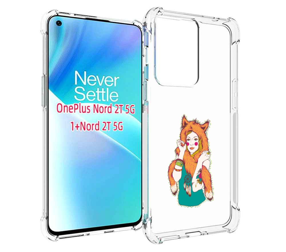 

Чехол MyPads Девушка лиса для OnePlus Nord 2T, Прозрачный, Tocco