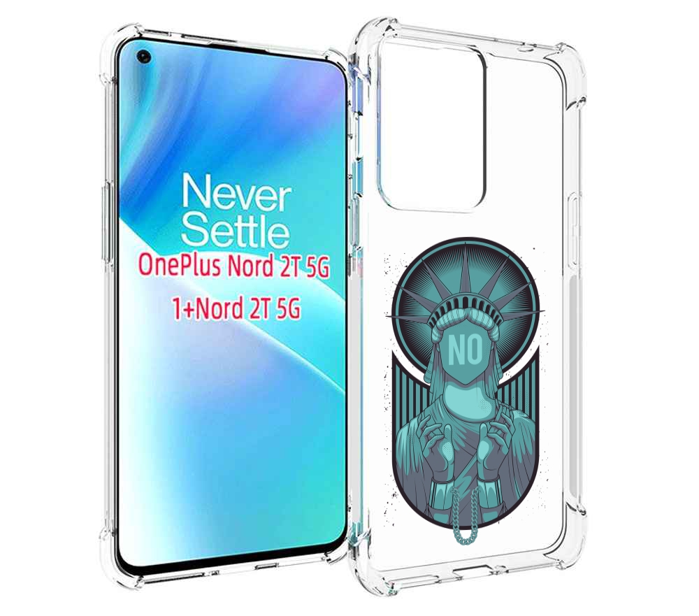

Чехол MyPads статуя свободы зеленый для OnePlus Nord 2T, Прозрачный, Tocco
