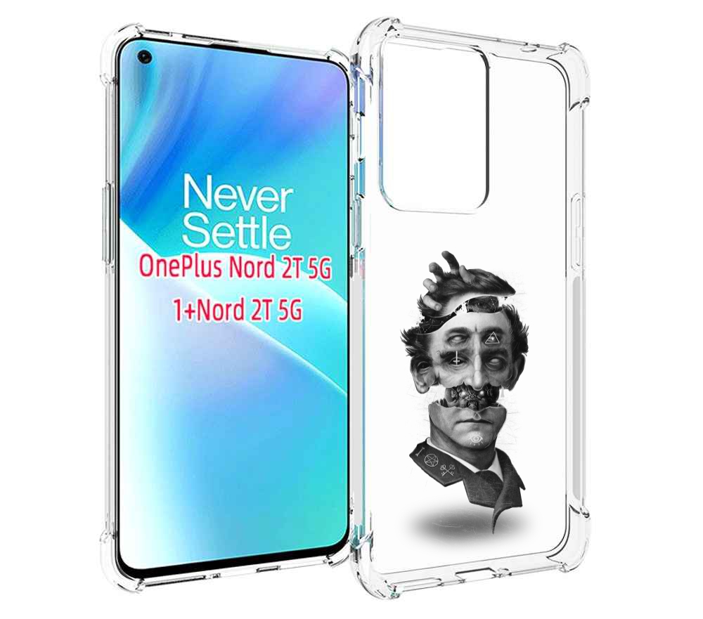 

Чехол MyPads страшное лицо абстракция для OnePlus Nord 2T, Прозрачный, Tocco