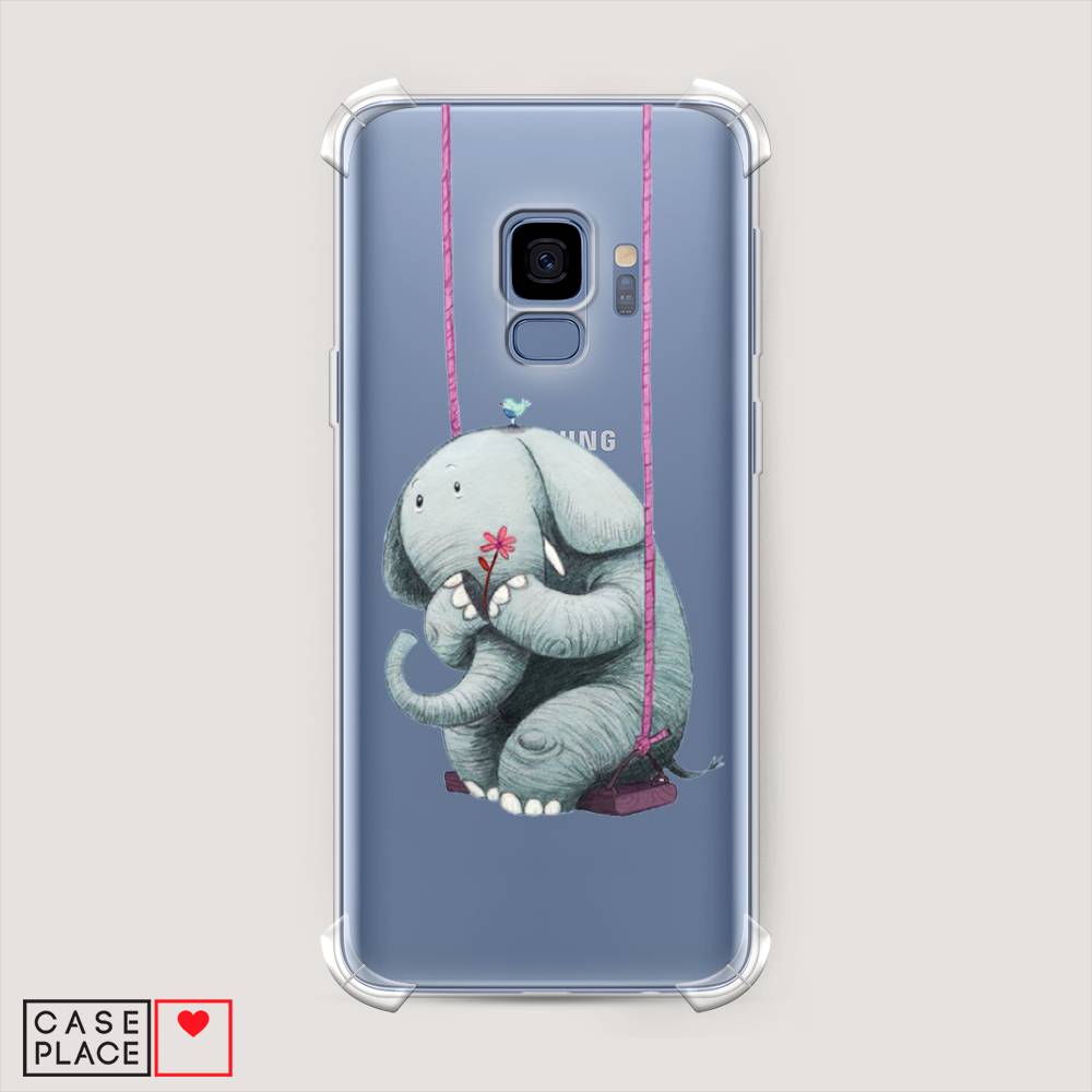 

Чехол Awog на Samsung Galaxy S9 "Грустный слоник", Розовый, 25751-1