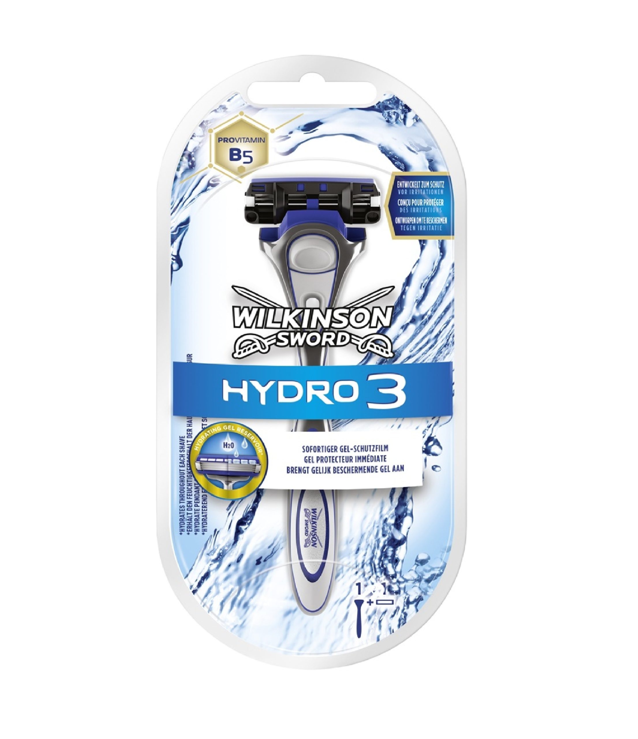 

Станок бритвенный Hydro3 Vitamin B5 с 1 сменной кассетой и подставкой
