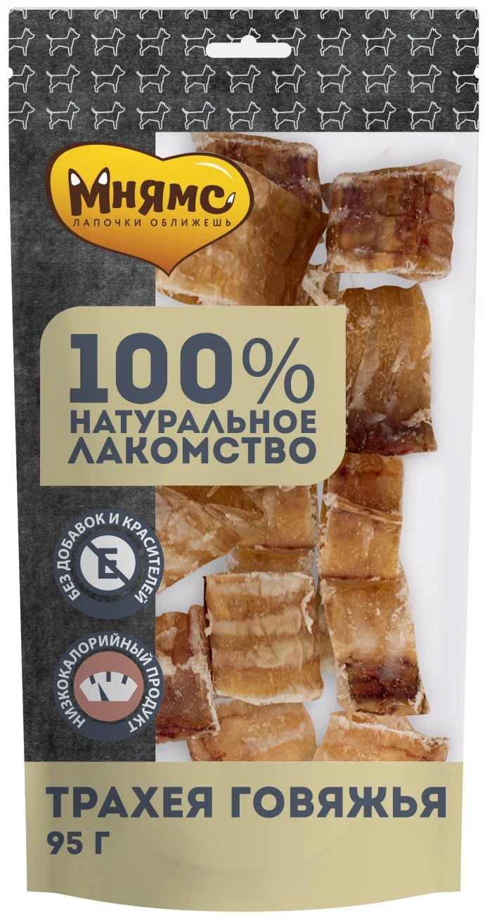 

Лакомство для собак Мнямс Трахея говяжья, 95 г