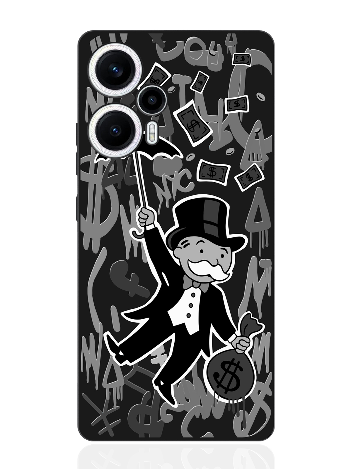 

Чехол для смартфона Poco F5/Xioami Redmi Note 12 Turbo Monopoly Black Edition черный, Серый;черный
