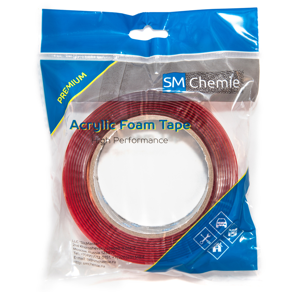 

Лента SM Сhemie, С30 двухсторонняя 19мм*1,5м, толщ. 3мм, цвет прозрачный