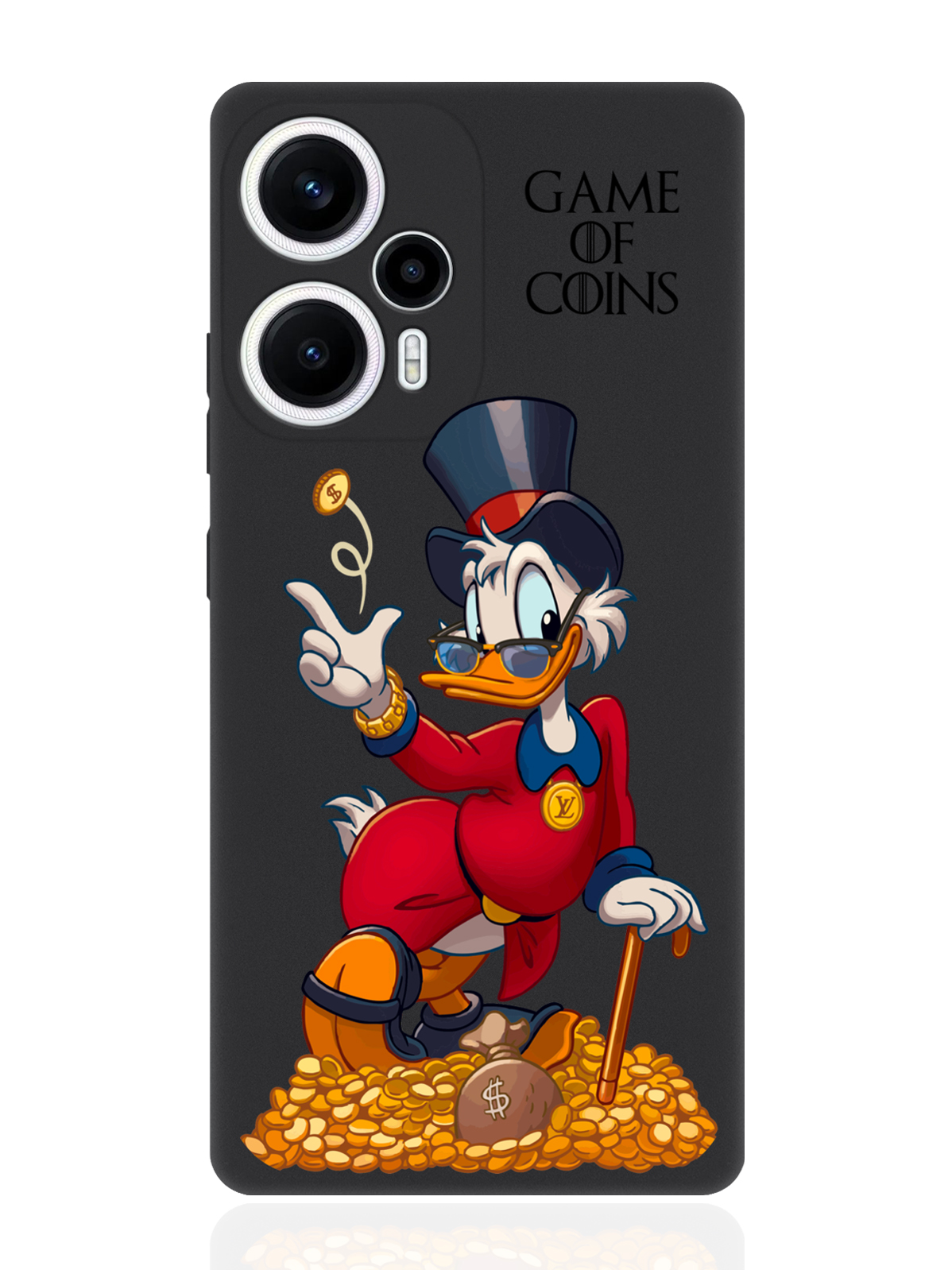 

Чехол для смартфона Poco F5/Xioami Redmi Note 12 Turbo Богатая Утка Игра монет черный, Разноцветный